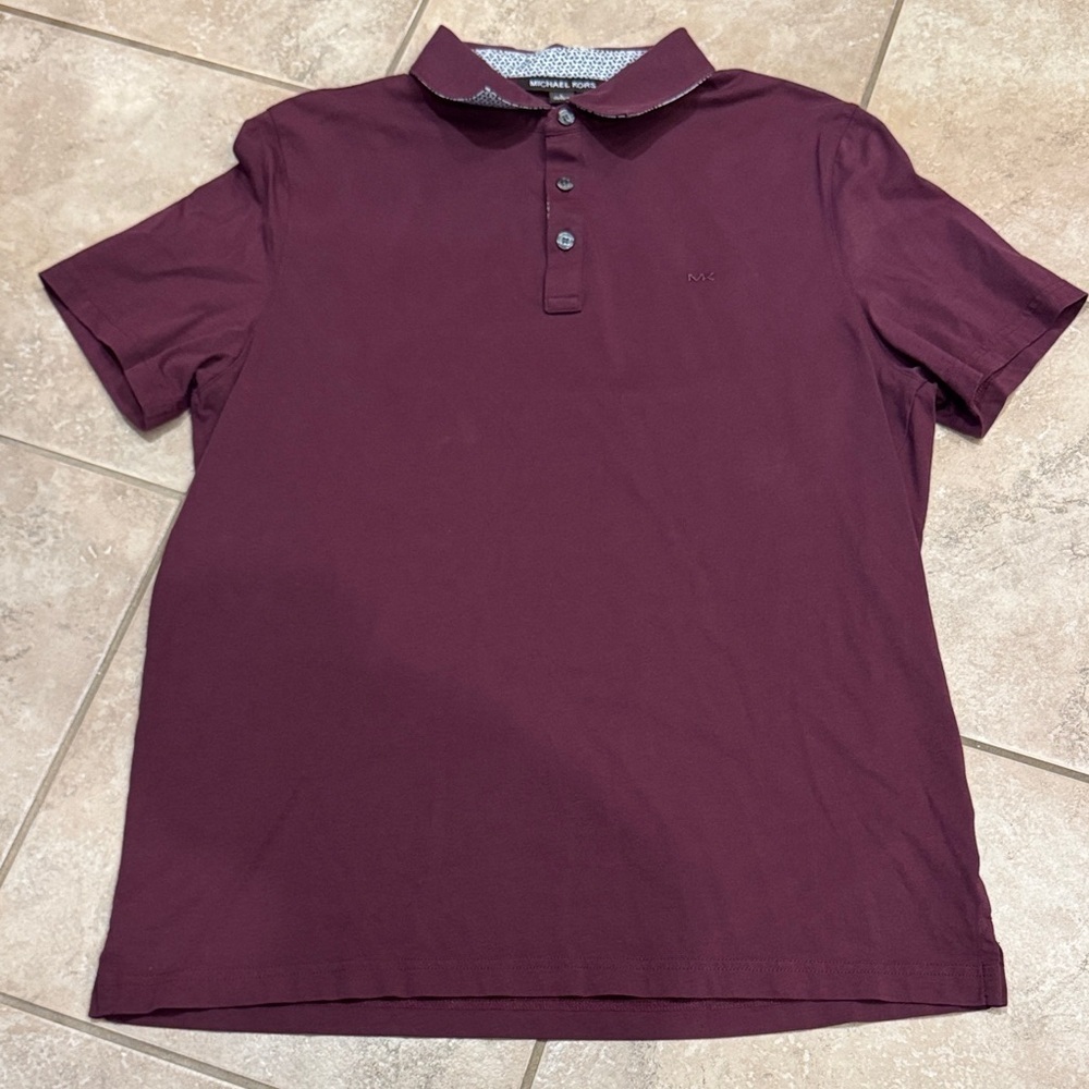 Michael Kors Deep Burgundy Polo Shirt